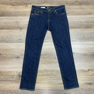 Kut From the Kloth Size 6 Stevie Straight Leg Mid Rise Dark Wash KP560Mb7 89150